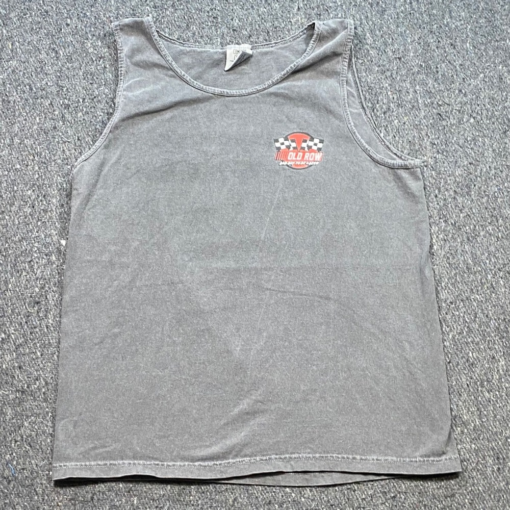 Old Row Tank Top Sz M Mens Gray Skater Bad Day To Be A Beer Race‎ Car Graphic